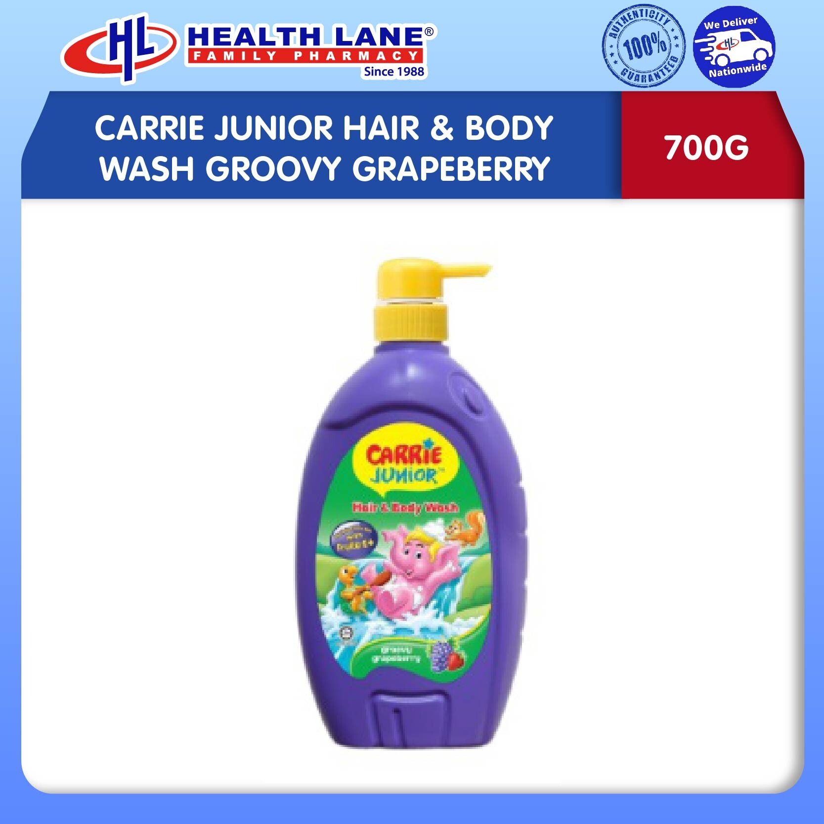 CARRIE JUNIOR HAIR & BODY WASH GROOVY GRAPEBERRY (700G)